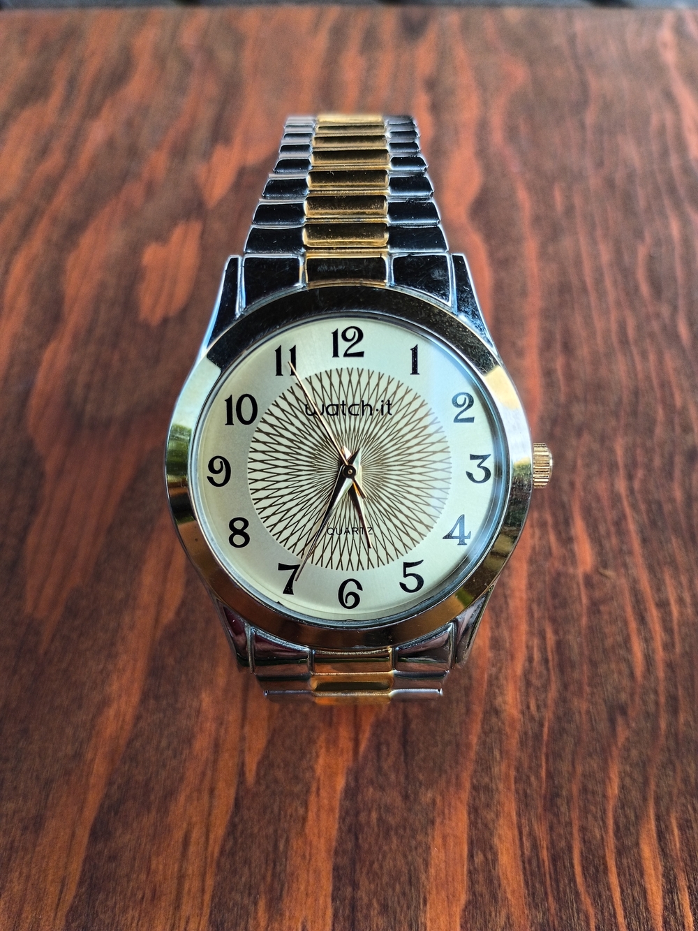Watch-it MLN3206 two-tone quartz wristwatch